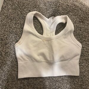 Women's Cream Sports Bra
